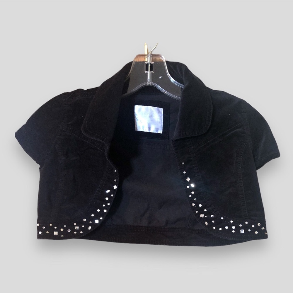 Kid Jacket Velour Size 10 Bolero Black Kid Jacket